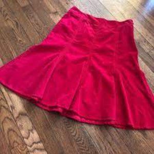 Anthropologie Postmark Fit and Flare Corduroy Skirt